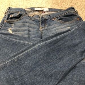 Hollister medium wash jeans with rips